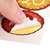 Christmas Theme Round Paper Gift Tag Self-Adhesive Stickers DIY-K032-83-3
