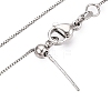 Brass Box Chain Necklaces for Women NJEW-G084-09P-2