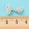 Rack Plating Brass Micro Pave Clear Cubic Zirconia Connector Charms KK-F864-06S-4