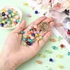20Pcs Glass Round Pendants PALLOY-YW00064-4