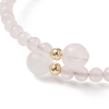 Natural Gemstone Beaded Cuff Bangles BJEW-JB13328-5