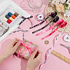 6 Rolls 6 Styles Ribbon Theme Polyester Ribbon/Heart/Word Printed Ribbon OCOR-PH0005-32-3