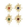 Brass Enamel Pendants KK-L240-11G-1