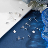 10Pairs 925 Sterling Silver Stud Earring Findings STER-UN0001-42-2