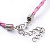 Trendy Braided Imitation Leather Bracelet Making BJEW-S076-015-4