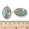 Dyed Synthetic Imperial Jasper Pendants G-D337-03C-G-3