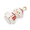 Christmas Alloy Enamel Pendants ENAM-F156-01G-05-2