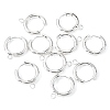 201 Stainless Steel Huggie Hoop Earring Findings STAS-P283-01E-S-4