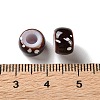 Spray Painted ABS Plastic European Beads KY-G033-01A-12-3