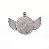 Alloy Pendant Cabochon Settings LS-PALLOY-S107-003A-B-RS-2