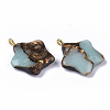 Assembled Synthetic Imperial Jasper and Bronzite Pendants G-S366-002B-2