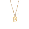 304 Stainless Steel Letter Pendant Necklaces NJEW-LP0001-53E-G-1