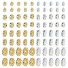 120Pcs Brass Rhinestone Spacer Beads RB-TA0001-36B-3