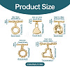 10 Sets 5 Styles Brass Toggle Clasps KK-PJ0001-25-4