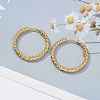 Ion Plating(IP) 304 Stainless Steel Grooved Hoop Earrings X-EJEW-M218-01C-G-1