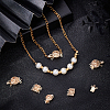 12Sets 3 Style 3-Strand 6-Hole Brass Box Clasps KK-BC0008-24-5