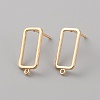 Brass Stud Earring Finding KK-WH0062-42G-2