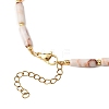 Natural Red Netstone Column & Faceted Round Red Agate Beaded Necklaces for Women NJEW-JN05647-5