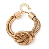 Iron Shake Chain Knotted Bracelets for Women BJEW-U042-01G-1