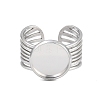 304 Stainless Steel Cuff Ring Components SA-CBA82C8-03C-P-2