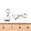 Brass 11:11 Heart European Dangle Charms KK-N259-21P-3