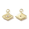 Brass Micro Pave Cubic Zirconia Pendants KK-P188-C02-G-2