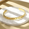 304 Stainless Steel Cuff Bangles BJEW-P348-02B-G-1