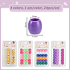 4 Sets 4 Colors Plastic Large-Hole Jute Braid Dreadlock Accessory OHAR-GA0001-19-2