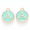 Golden Plated Alloy Enamel Charms ENAM-S118-05A-1