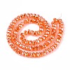 Electroplate Transparent Glass Beads Strands EGLA-N022-05B-C03-2