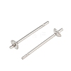 Tarnish Resistant Original Color Stainless Steel Stud Earring Findings X-STAS-Q036-1-2