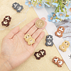 CHGCRAFT 16Pcs 4 Colors Squirrel Food Grade Eco-Friendly Silicone Beads SIL-CA0003-02-3