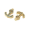 Brass Micro Pave Cubic Zirconia Charms KK-C086-12G-01-2