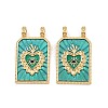 Brass Enamel Pendants X-KK-B157-28A-G-1