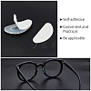 24 Pairs 2 Colors Silicone D-shaped Eyeglass Nose Pads KY-GF0001-20-4