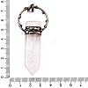 Natural & Synthetic Mixed Gemstone Sword Shape Big Pendants G-Q350-07-3