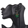 Christmas Handmade Glass Seed Beads Dangle Earrings EJEW-MZ00516-2