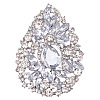 1Pc Alloy Rhinestone Brooches JEWB-MA0001-02B-1