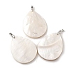 Natural White Shell Mother of Pearl Shell Big Pendants SSHEL-L008-40P-1