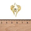 Brass Micro Pave Cubic Zirconia Cuff Open Rings for Women RJEW-L343-09G-02-5