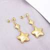 304 Stainless Steel Dangle Stud Earrings EJEW-P325-04B-G-3