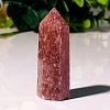Point Tower Natural Strawberry Quartz Healing Stone Wands PW-WG55231-03-1