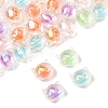 32Pcs UV Plating Rainbow Iridescent Acrylic Beads OACR-FS0002-16-3