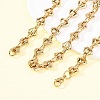 304 Stainless Steel Diamond Shape Link Chain Necklaces for Women Men NJEW-F363-01G-3