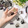 30Pcs 5 Colors Iron Ribbon Ends IFIN-YW0004-02-5