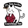 I'm Fine Cat Sword Enamel Pins PW-WG13980-01-1