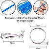 Plastic Lace Rope and Iron Split Key Rings/Key Clasp Finding DIY-NB0002-35-2