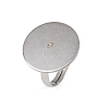 Non-Tarnish 304 Stainless Steel Pad Ring Settings STAS-K278-11F-P-1
