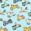 24Pcs 8 Styles Vehicle Theme Alloy Enamel Pendants ENAM-CJ0003-11-6