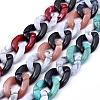 Three Tone Handmade Acrylic Curb Chain Sets AJEW-JB00601-2
